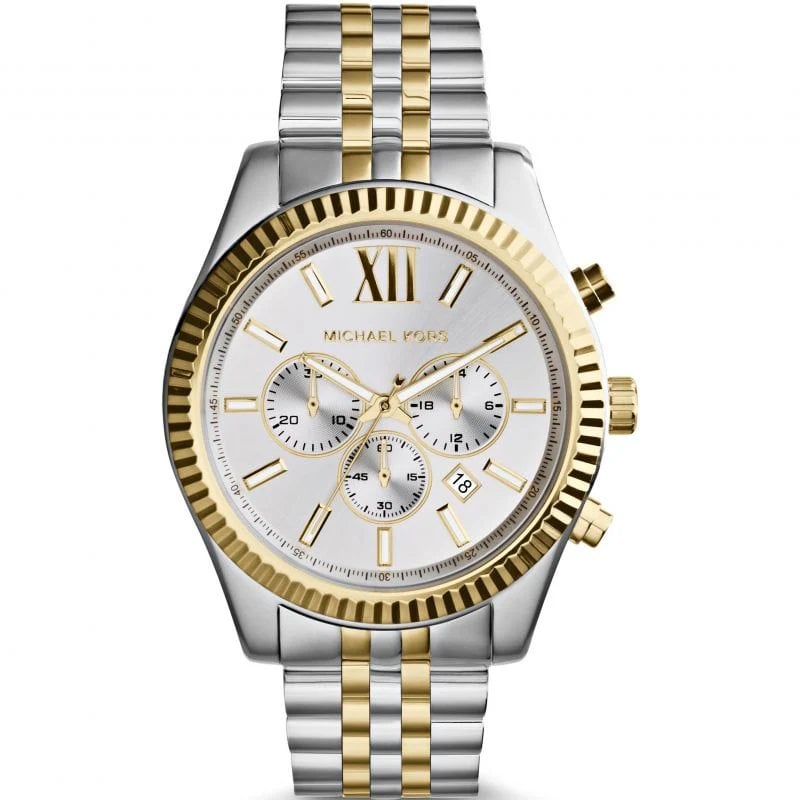 Michael Kors Men's Lexington Chronograph Two Tone Watch - MK8344